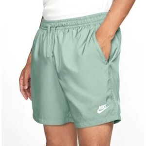 Nike Woven Flow Shorts Mens XL Oil‎ Green Sage Club 6" Above Knee NSW Mesh Lined